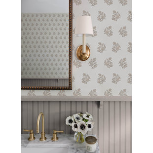 Overbrook Plum Bouquet Toss Wallpaper