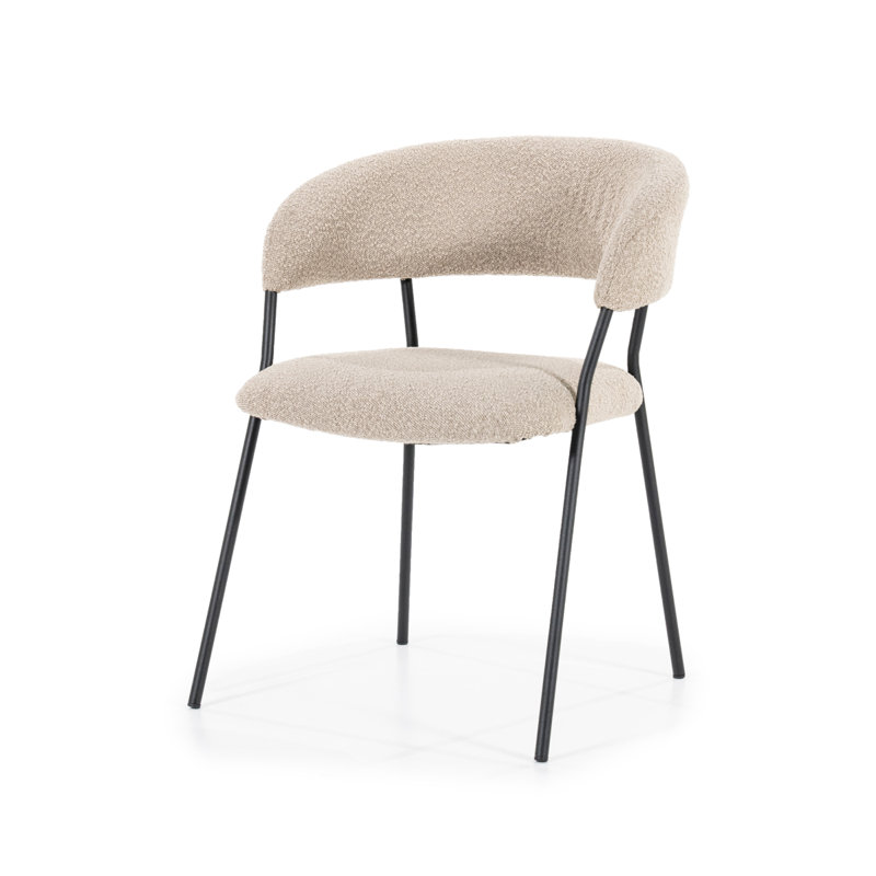 Dining Chair Upholstered Arm Chair, Taupe