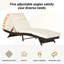 Fauteuil inclinable d'extérieur - Angles réglables, structure en acier galvanisé, coussins en mousse. Parfait pour la plage, la piscine ou le jardin. Conception ergonomique et structure haute. Convient au jardin, à la pelouse ou à la piscine.
