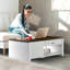 Table basse de salon moderne Anarbek avec tiroirs et compartiments de rangement