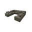Large Arm Leather Match Upholstery Modular Sectional-1949139659