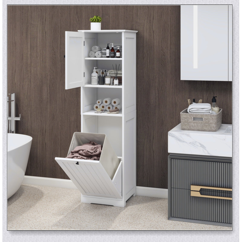 One-Compartment One-Door Tilt-Out Laundry Sorter Cabinet