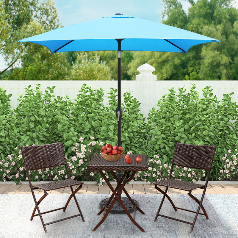 Parasol de marché carré 6,5 pi Tempo, Turquoise