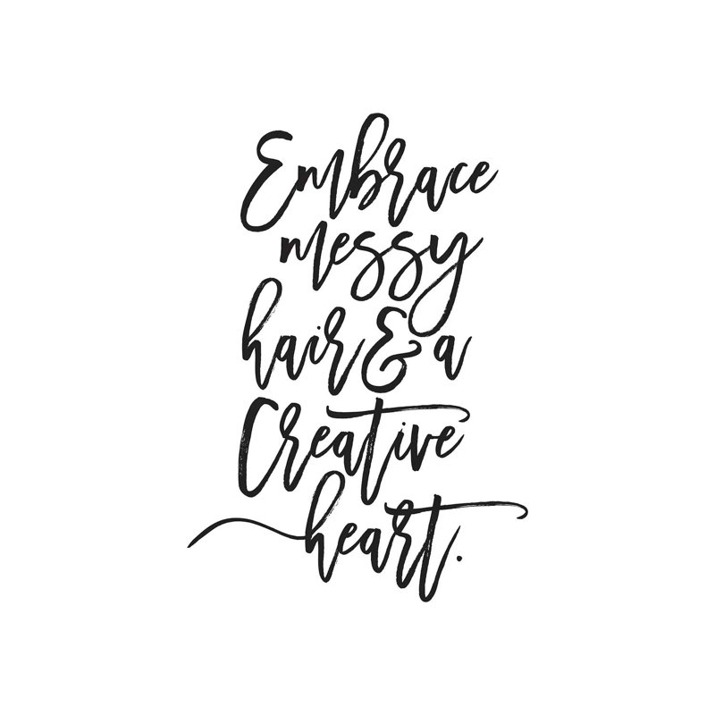 Embrace Messy Hair… 1 Piece Wrapped Canvas Wall Art, 20.32 cm H x 30.48 cm W