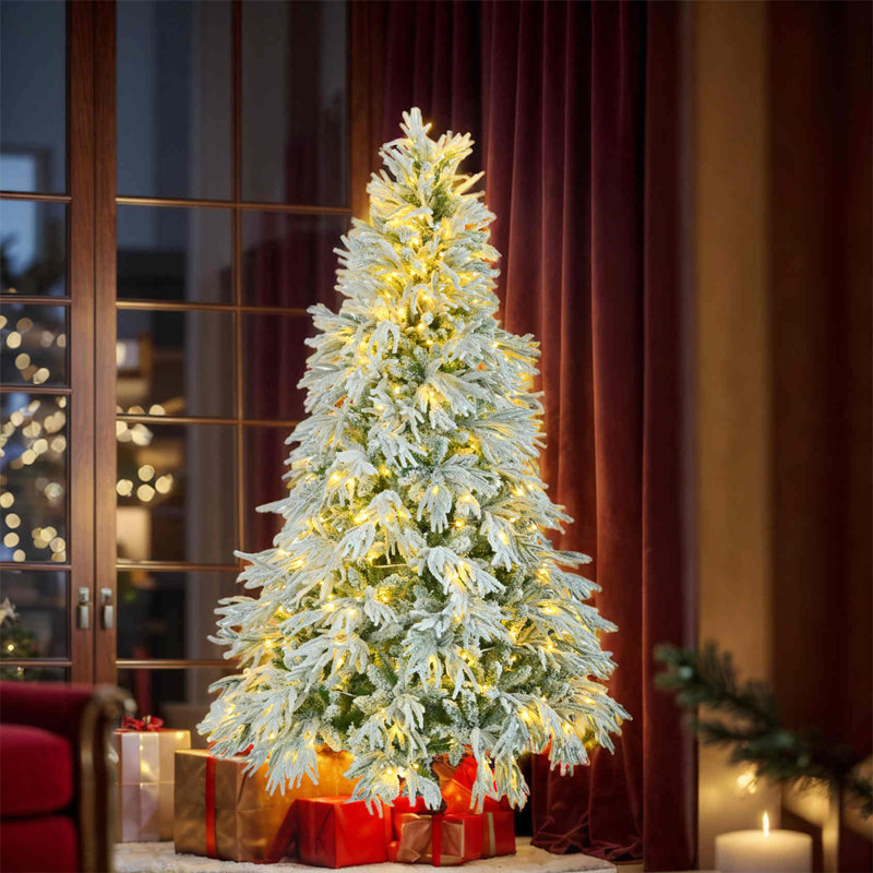 Arbre de Noël enneigé pré-éclairé, 6'