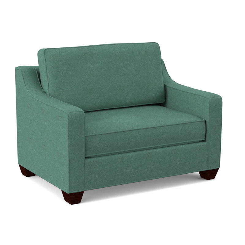 Clark Convertible Chair, Empire Mahogany, Antic Lagoon