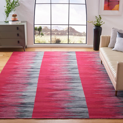 Tapis fuchsia / gris anthracite Maomina