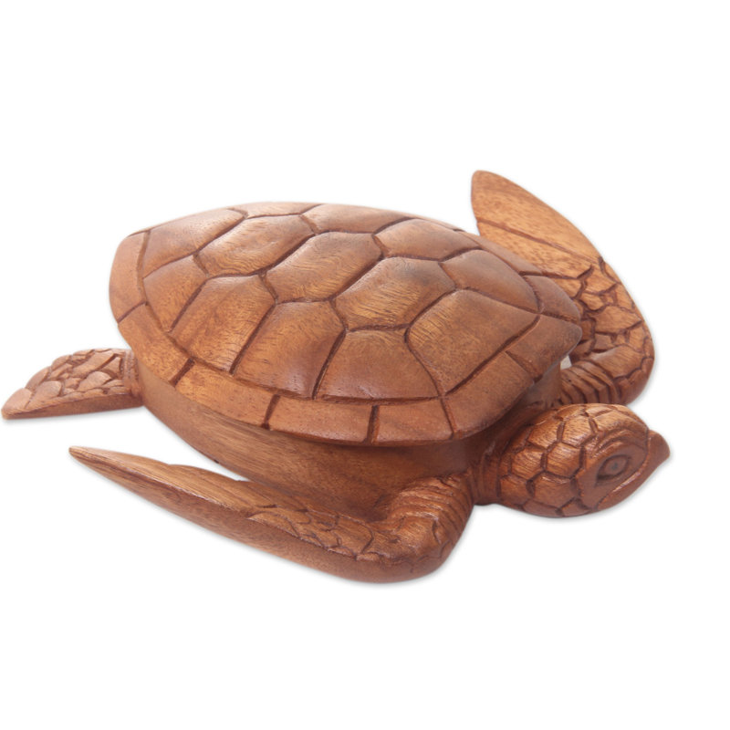 Boîte décorative en bois sea tortue guardian Momar