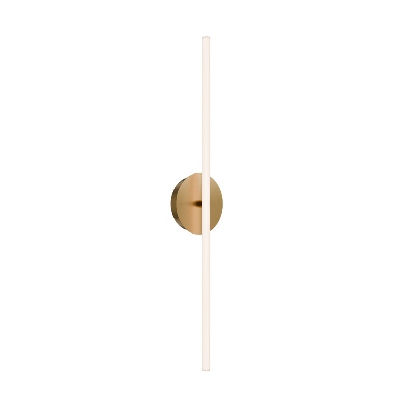 Lanky 27" LED Vanity & Wall Light With Built In Color Temperature Switch from 2700K/3000K/3500K/4000K, Aged Brass