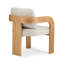 Ensemble de 2 chaises de salle à manger avec dossier coussiné et tissu bouclé-321449173-321449175