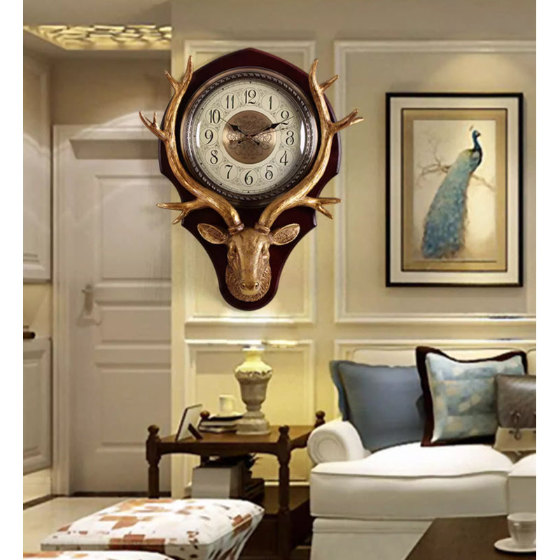 Horloges murales brunes et blanches, Grand