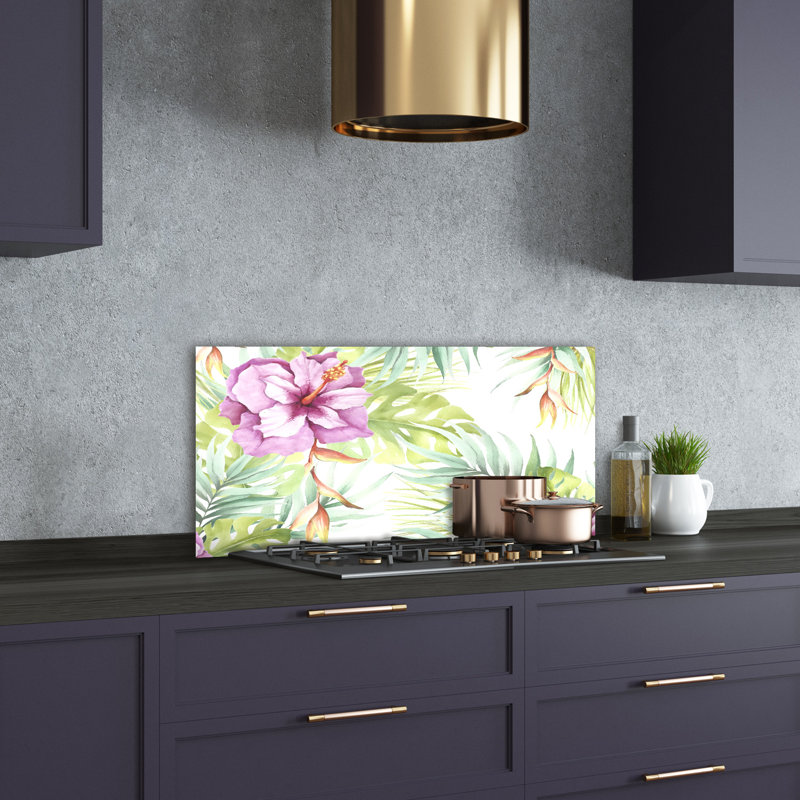 Addiemae 50cm W x 100cm L Glass Peel and Stick Panel