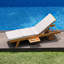 Chaise longue d'extérieur inclinable en bois massif Vutyo Armondo