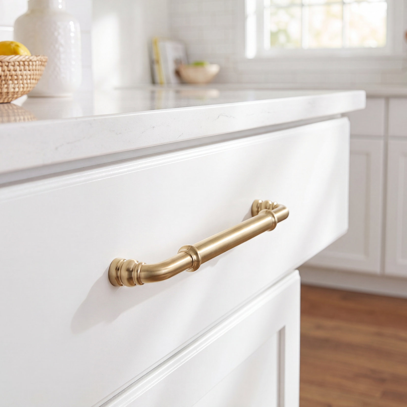 Brixton Bar Cabinet Pull, Honey Bronze, 5 1/16" Center to Center