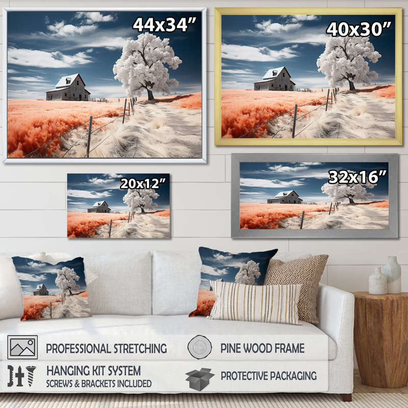 Barn Barn Reverie I - impressions murales de ferme, H 34 po x l 44 po x P 1,5 po, Toile tendue