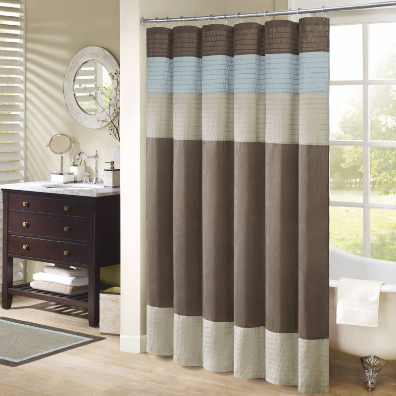 Rideau de douche 72 x 72 po Amherst, Bleu, H 72 po x l 72 po
