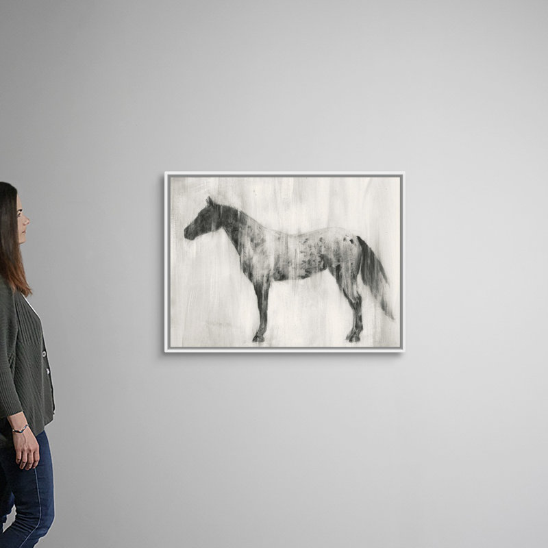 Art mural Appaloosa Study II, H 32 po x l 42 po x P 2 po, Toile avec cadre blanc
