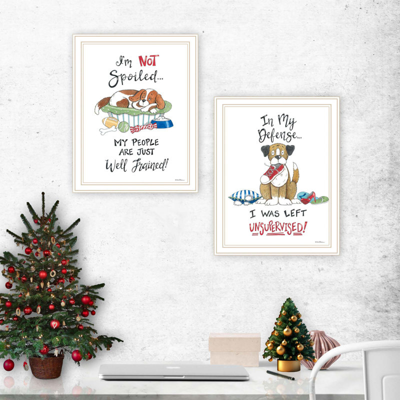 2 pièces 2U Trendy Decor Art mural encadré, Blanc