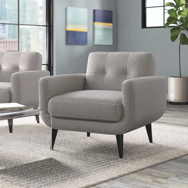 Sider Upholstered Armchair, Gray