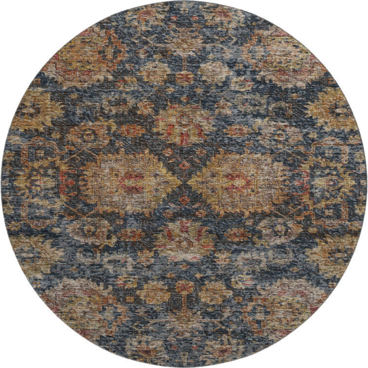 Premium Machine Washable Christina AMF1094 Damask Rug