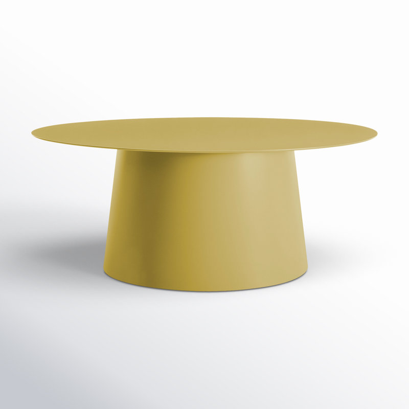 Circula Single Coffee Table, 15" H x 36" L x 36" W, Ochre