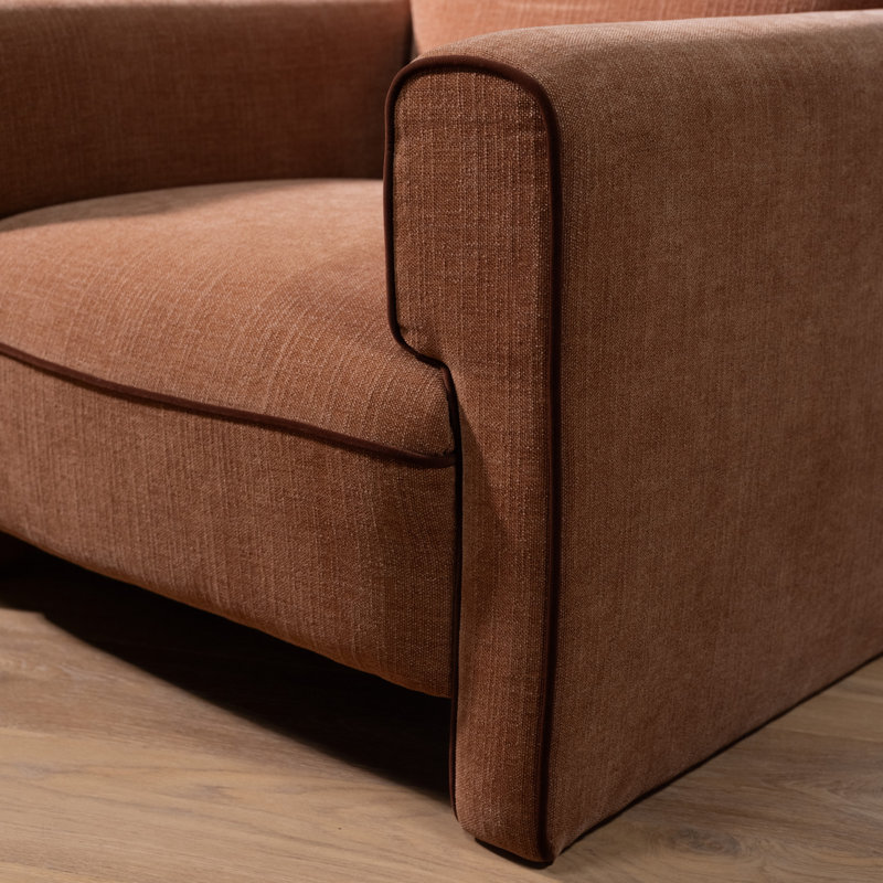 Leo Armchair, Solid Color, Brown