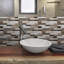 35.56cm W x 72.39cm L Aluminum Peel and Stick Mosaic Tile-1975482914