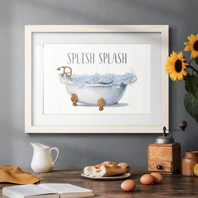 Splish Splash - reproduction encadrée rustique avec tableau mat