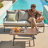 Nakishia 3-Person Steel Patio Sofa