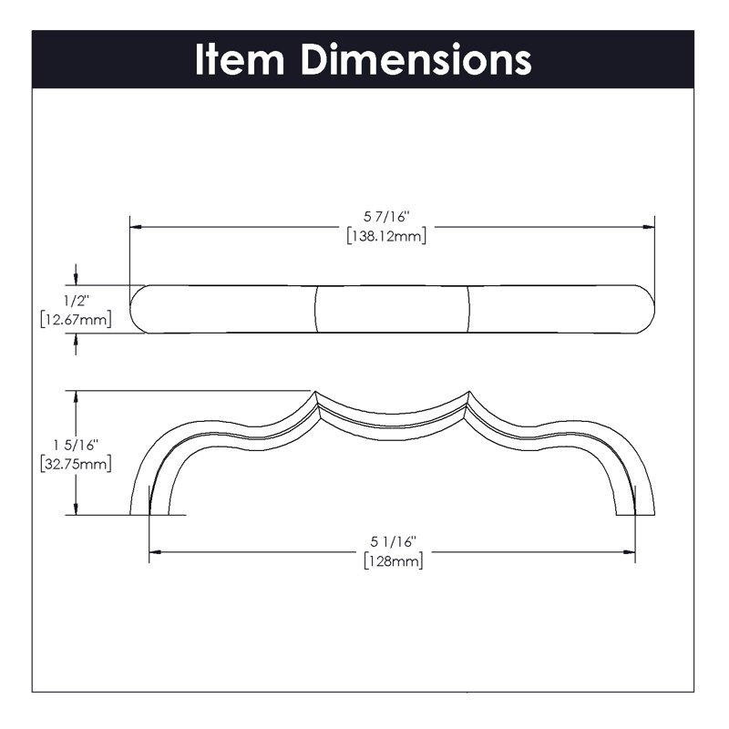 Trellis Collection Pull, Satin Nickel, 5 1/16" inch, 0.5" W x 5.44" L