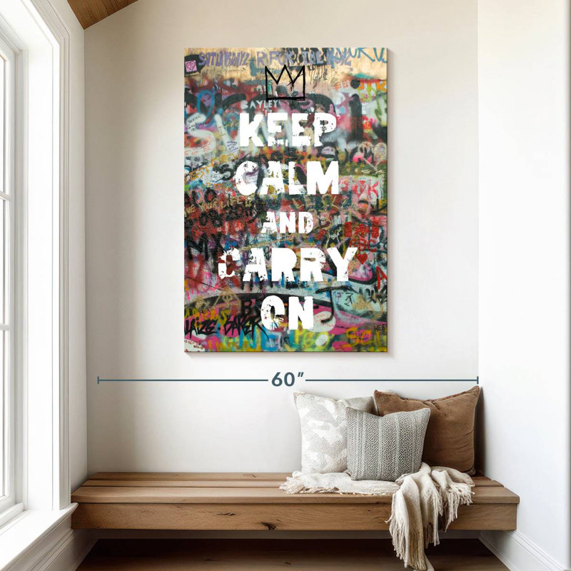 Tergel Keep Calm And Carry On, H 48 po x l 32 po