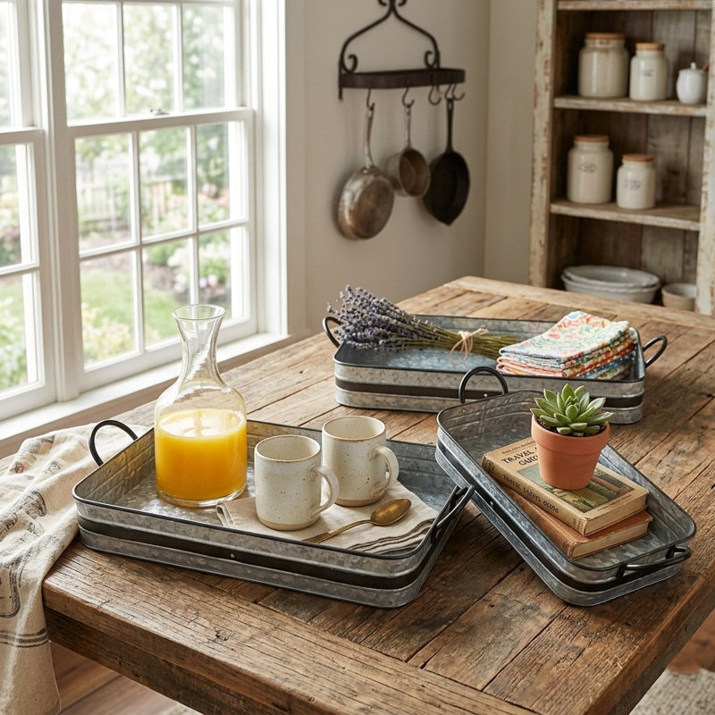 Jalesha Metal Tray - Set of 3