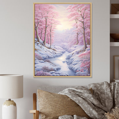 Kawaii paysage rivière d'hiver