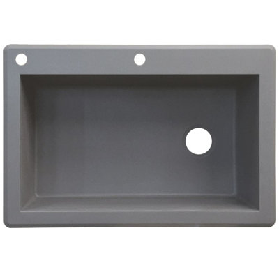 Radius 33 " L Drop-In Single Bowl Granite Kitchen Sink