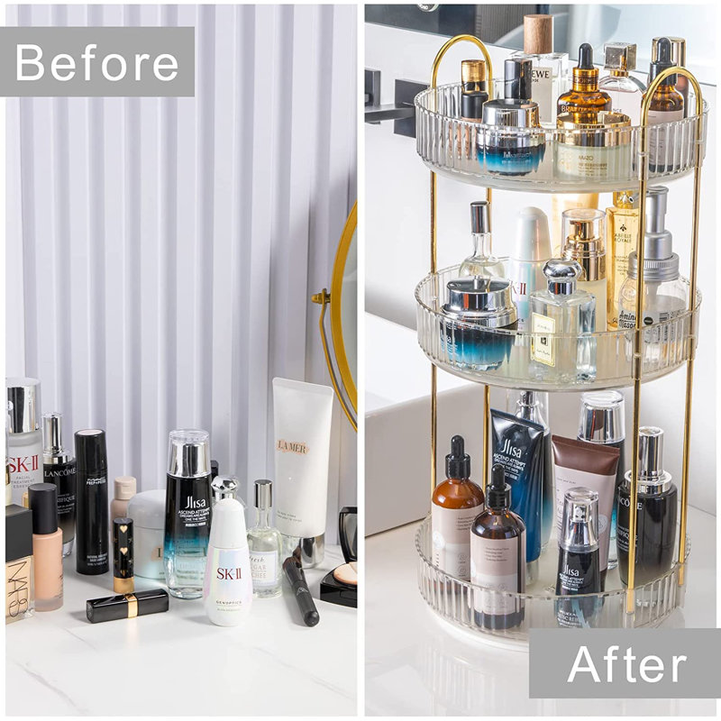 Berkow Acrylic Makeup Organiser, White