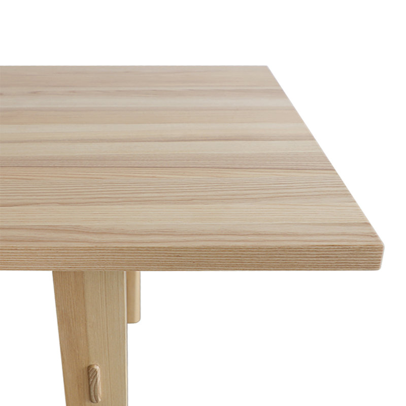 Table de salle à manger moderne et simple en bois massif, H 29,5 po x L 94,4 po x l 35,4 po