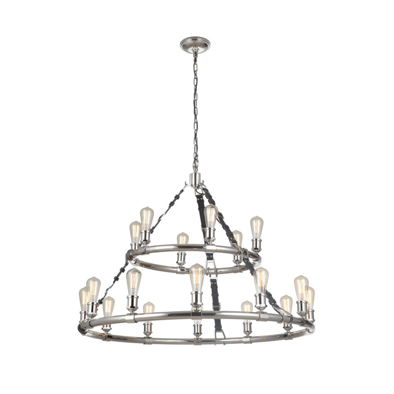Bolger 18 - Light Tiered Chandelier, Polished Nickel