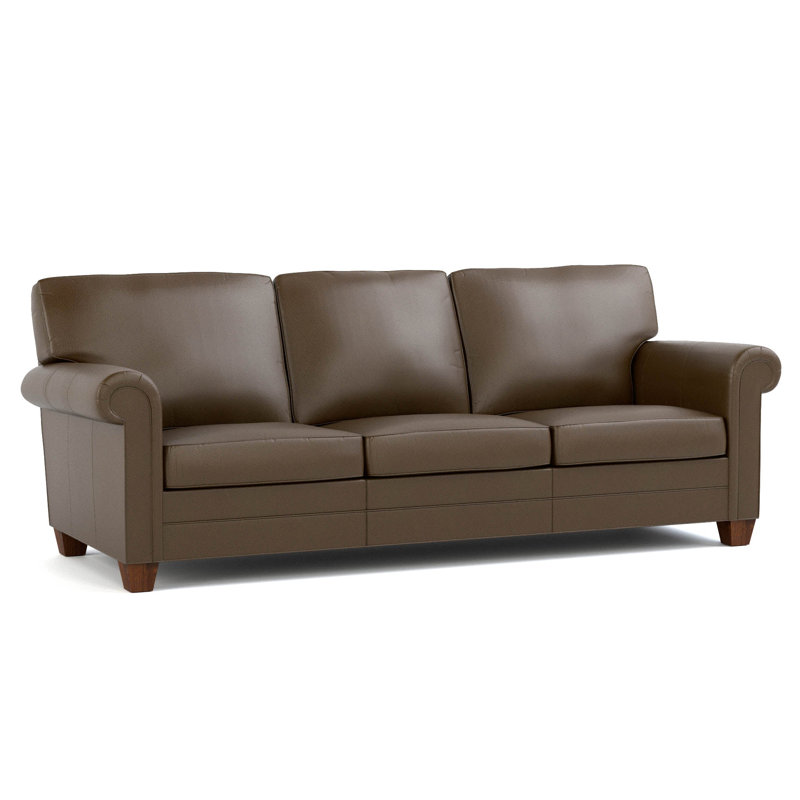 Arlington Sofa, Weston Truffle Genuine Leather