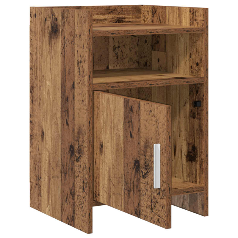40 cm W Bedside Table, Old Wood