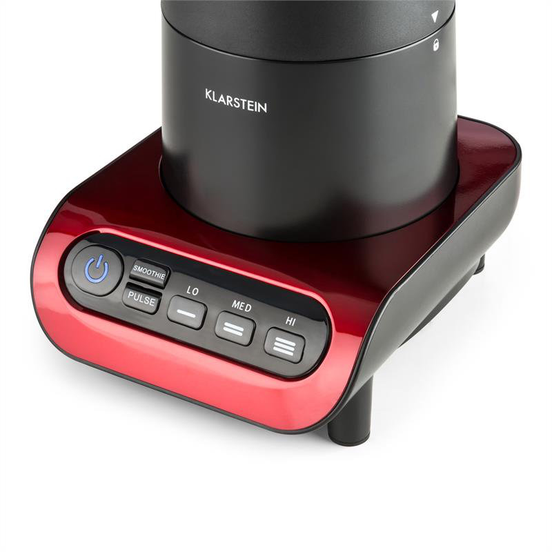 Klarstein 3 Speed 1500ml Countertop Blender, Black/Red