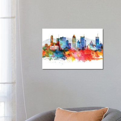 Montreal Skyline 1 Piece Wrapped Canvas Painting
