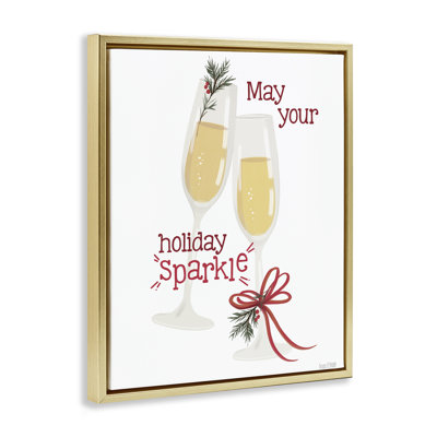 «May Your Holiday Sparkle», art mural encadré sur toile flottante, conçu par House Fenway