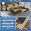 Pliable Bunkie Board - Plateforme de soutien de matelas à profil bas de 74 po x 53 po pour lits de jour, lits superposés, futons et structures en métal / bois - empêche l'affaissement, facile à installer et à ranger.-74437396