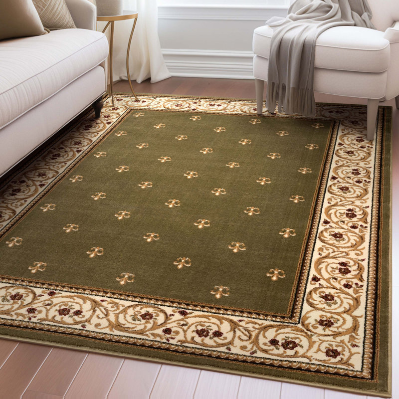 Tapis oriental vert Doykos, Rectangle 5 pi 3 po x 7 pi