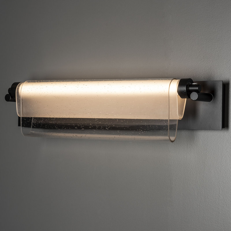 Draped Steel LED Flush Mounted Sconce, Black