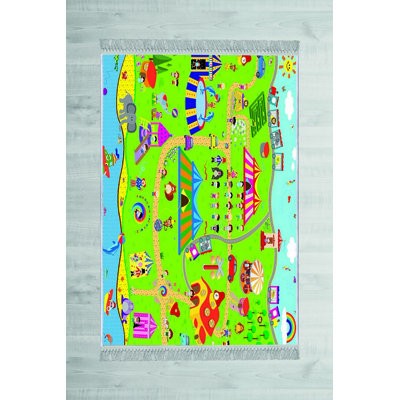 Steller Green/Blue/Red Rug