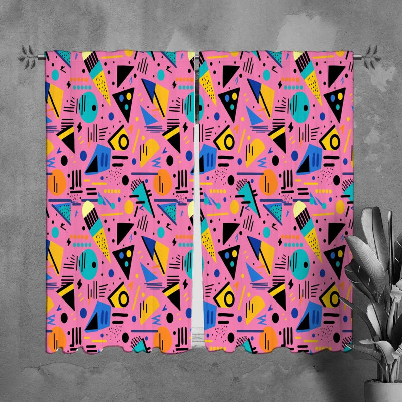 Tomishige Polyester Room Darkening Curtain Pair, L 20 po x L 61 po