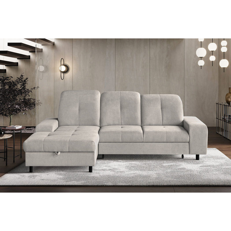 Antwyan 4 Seater Sofa Bed, Beige, Left Hand Facing