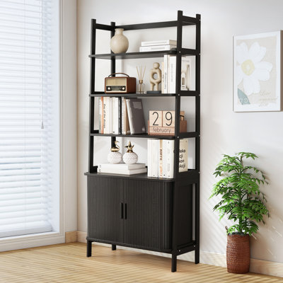 Sliding Door Storage Bookshelf