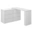 Six tiroirs, bureau amovible, trois compartiments de rangement, table multifonctionnelle blanche à six pompes